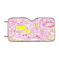 Lillypulitzer Pink Shunsine Pattern Car Windshield Sunshade
