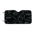 Line Face Art Pattern Car Windshield Sunshade
