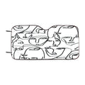 Line Face Pattern Car Windshield Sunshade