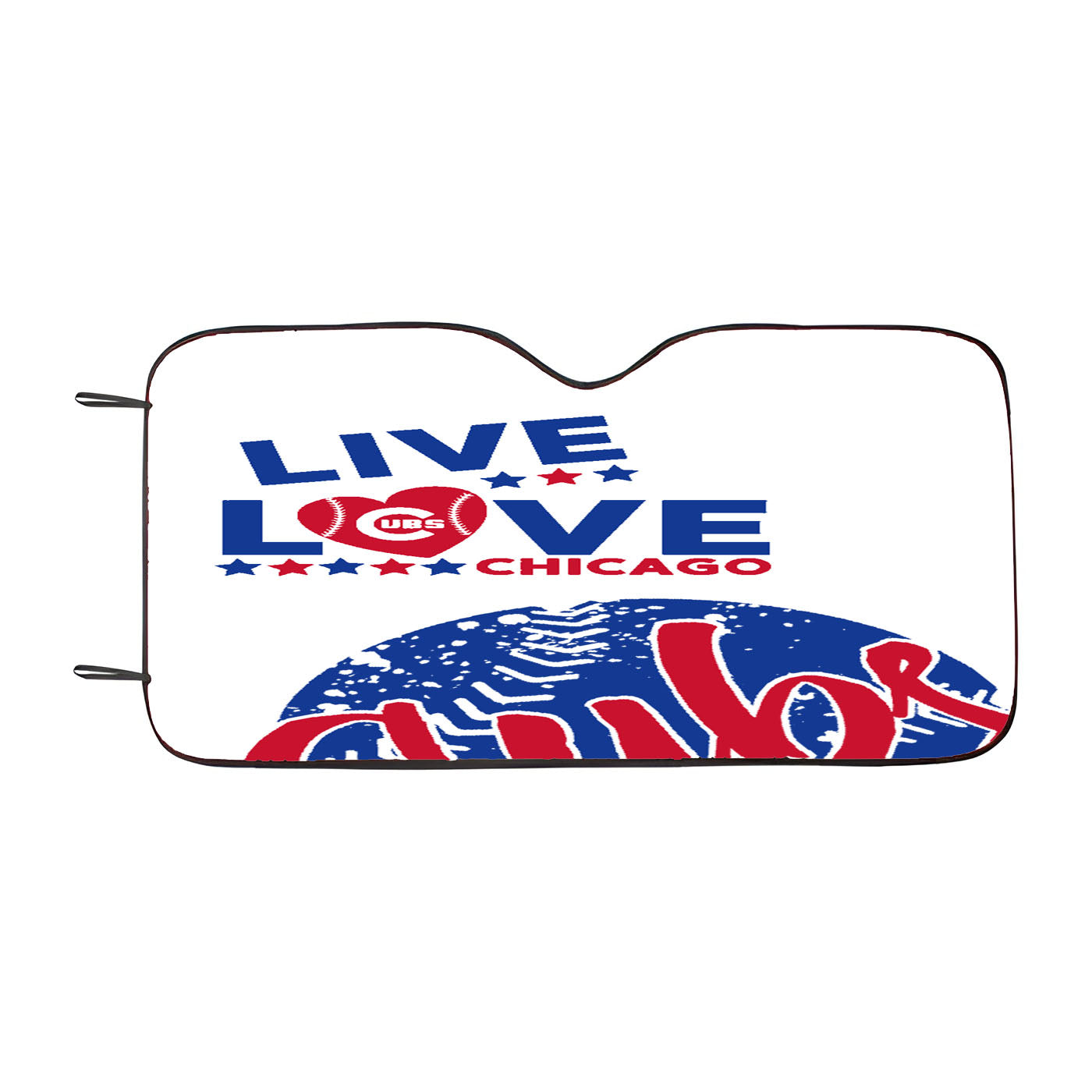 Live Love Chicago Cubs Car Windshield Sunshade