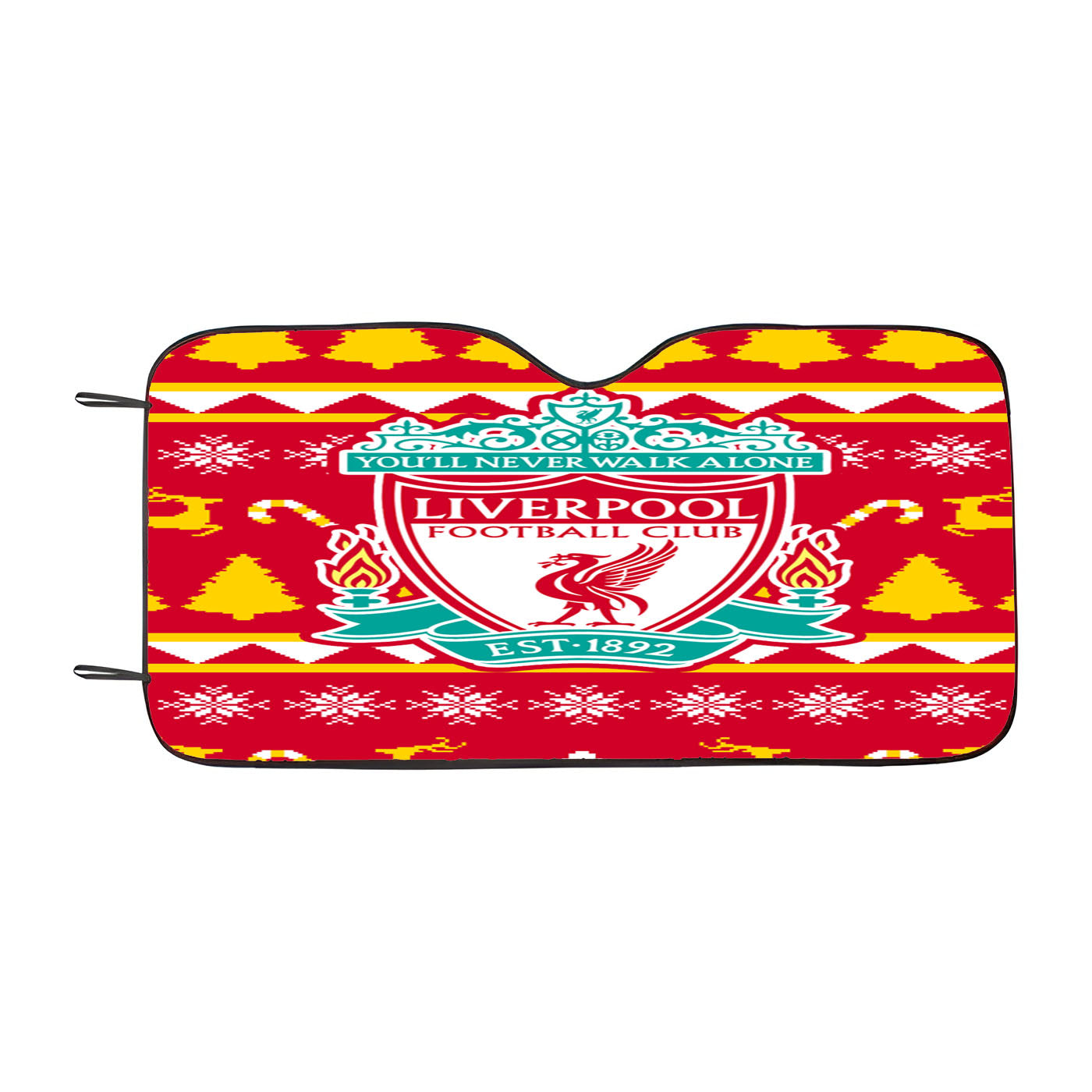 Liverpool Fc Christmas Sweater Car Windshield Sunshade