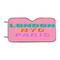 London Nyc Paris Car Windshield Sunshade