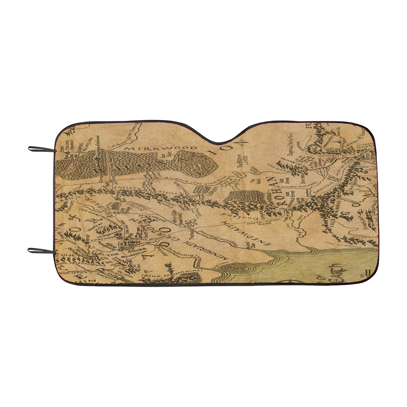 Lord Of The Rings Map Car Windshield Sunshade