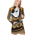 Anaheim Ducks NHL Logo All Over Print Blanket Hoodie