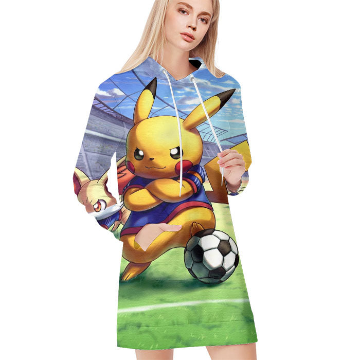 Pikachu Face All Over Print Blanket Hoodie