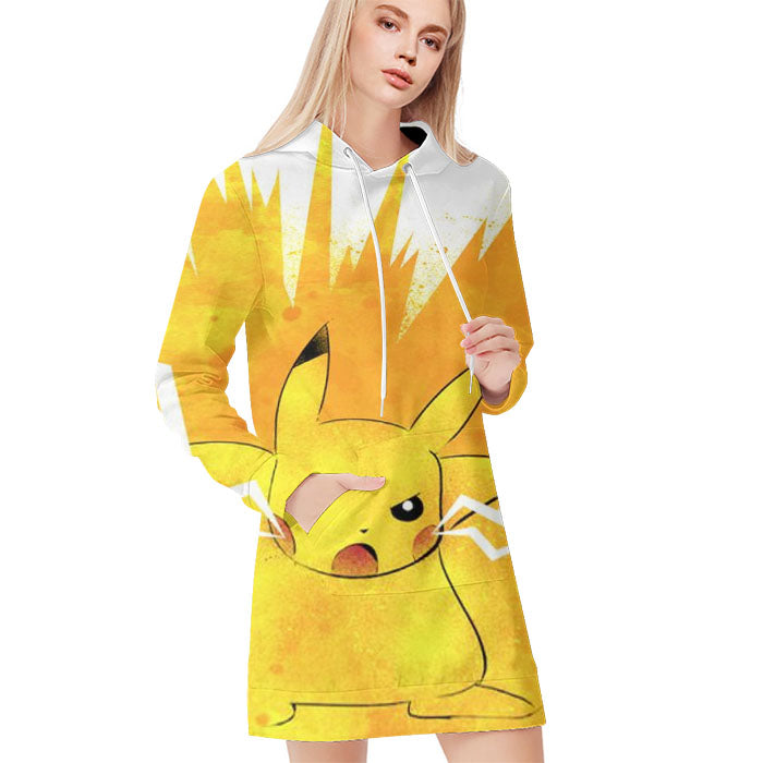Pikachu Pokemo All Over Print Blanket Hoodie