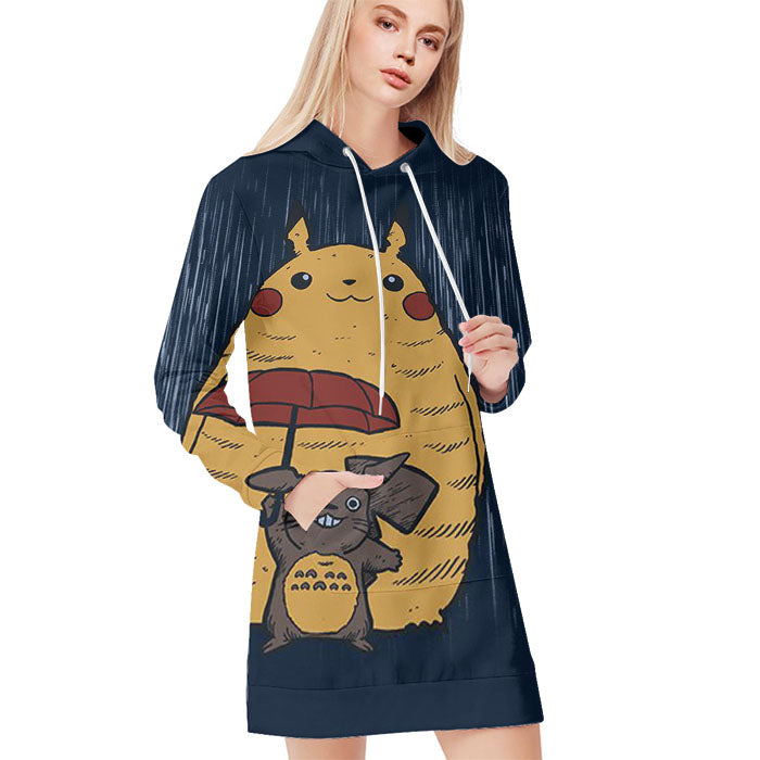 Pikachu Storm Drawing All Over Print Blanket Hoodie