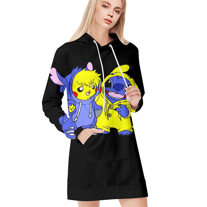 Pikachu X Blastoise X Charizard All Over Print Blanket Hoodie