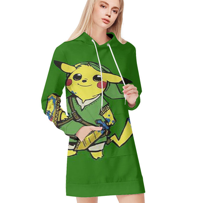 Pikachu X Stitch All Over Print Blanket Hoodie