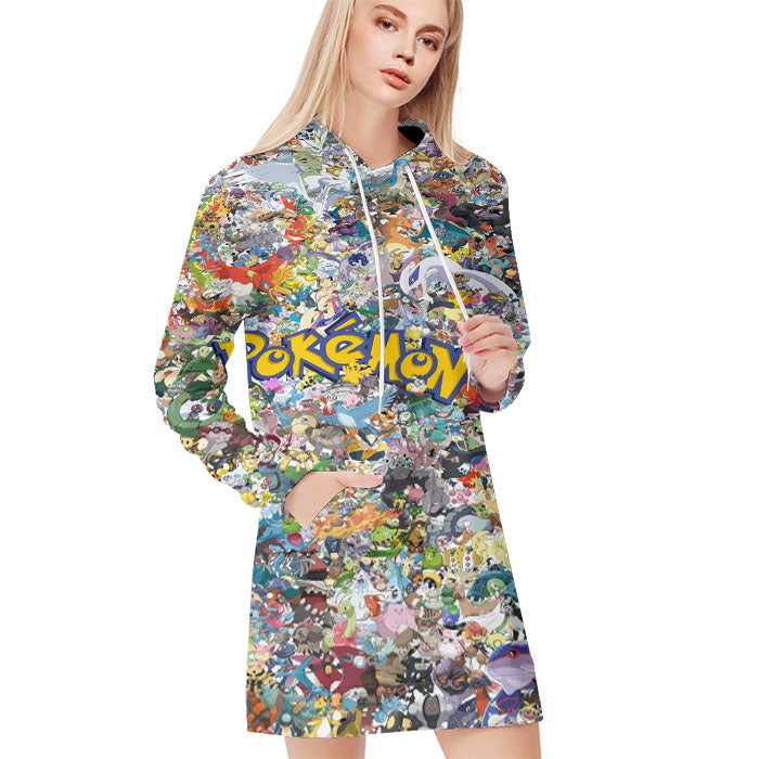 Pokemon All Character All Over Print Blanket Hoodie