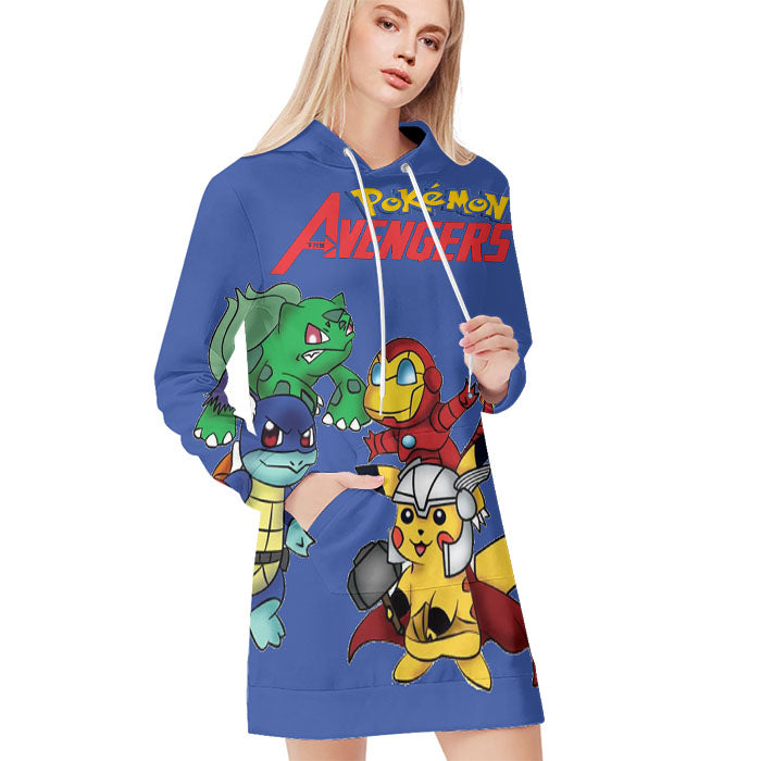 Pokemon And Ash All Over Print Blanket Hoodie