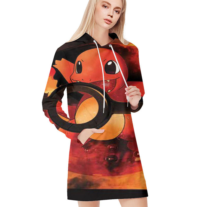 Pokemon Charmander Attacks All Over Print Blanket Hoodie