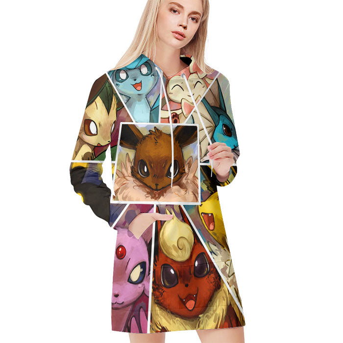 Pokemon Charmander Squirtle Battle All Over Print Blanket Hoodie
