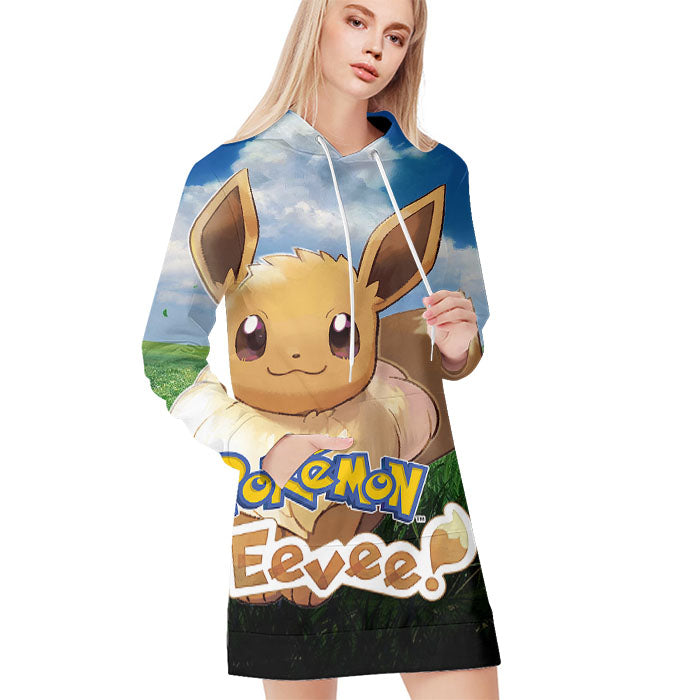 Pokemon Eeve All Over Print Blanket Hoodie