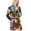 Pokemon Eevee All Evolution All Over Print Blanket Hoodie