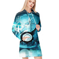 Pokemon Glaceon Night Silhouette All Over Print Blanket Hoodie