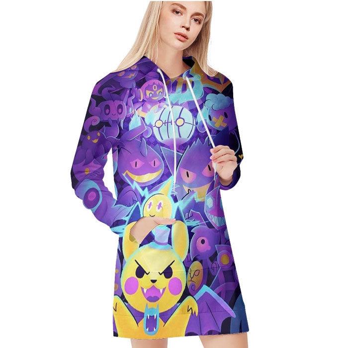 Pokemon Halloween All Over Print Blanket Hoodie