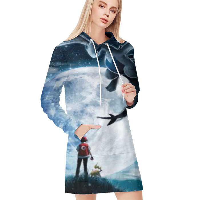 Pokemon Leafeon Under The Moon Art All Over Print Blanket Hoodie