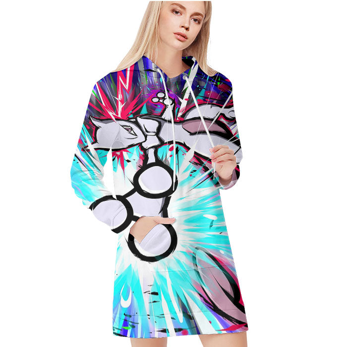 Pokemon Mewtwo Cartoon All Over Print Blanket Hoodie