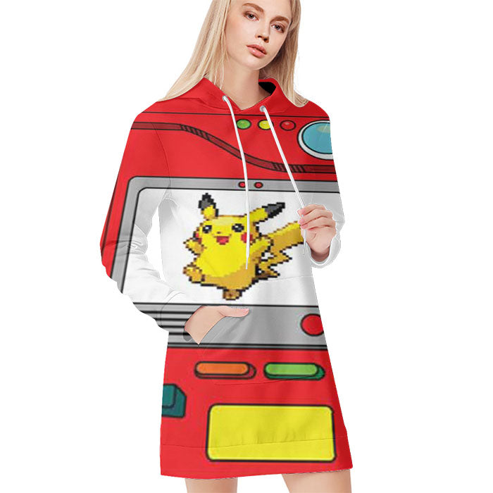 Pokemon Pokedex Pikacu All Over Print Blanket Hoodie