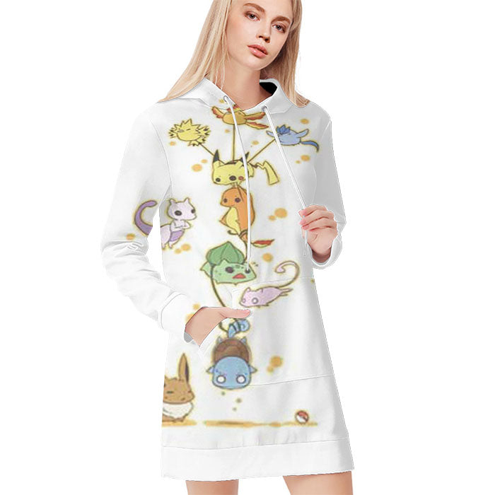Pokemon Squirtle Silhouette All Over Print Blanket Hoodie