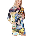 Pokemon Staryu Glow All Over Print Blanket Hoodie