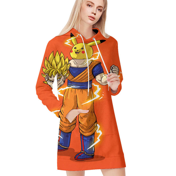 Pokemon With The Little Mermaid All Over Print Blanket Hoodie