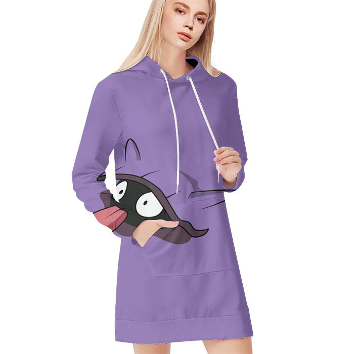 Shaymin Pokemon Line Art On Black All Over Print Blanket Hoodie