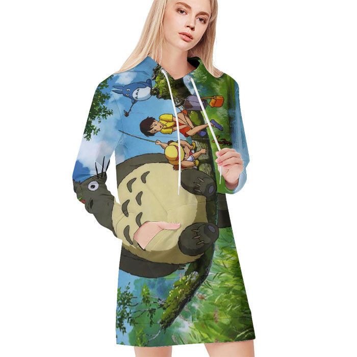 Totoro Face All Over Print Blanket Hoodie