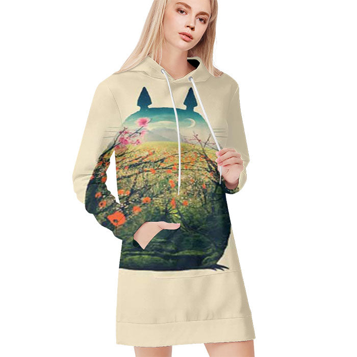 Totoro In The Garden Collage Studio Ghibli All Over Print Blanket Hoodie