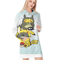 Totoro Pattern Arts All Over Print Blanket Hoodie
