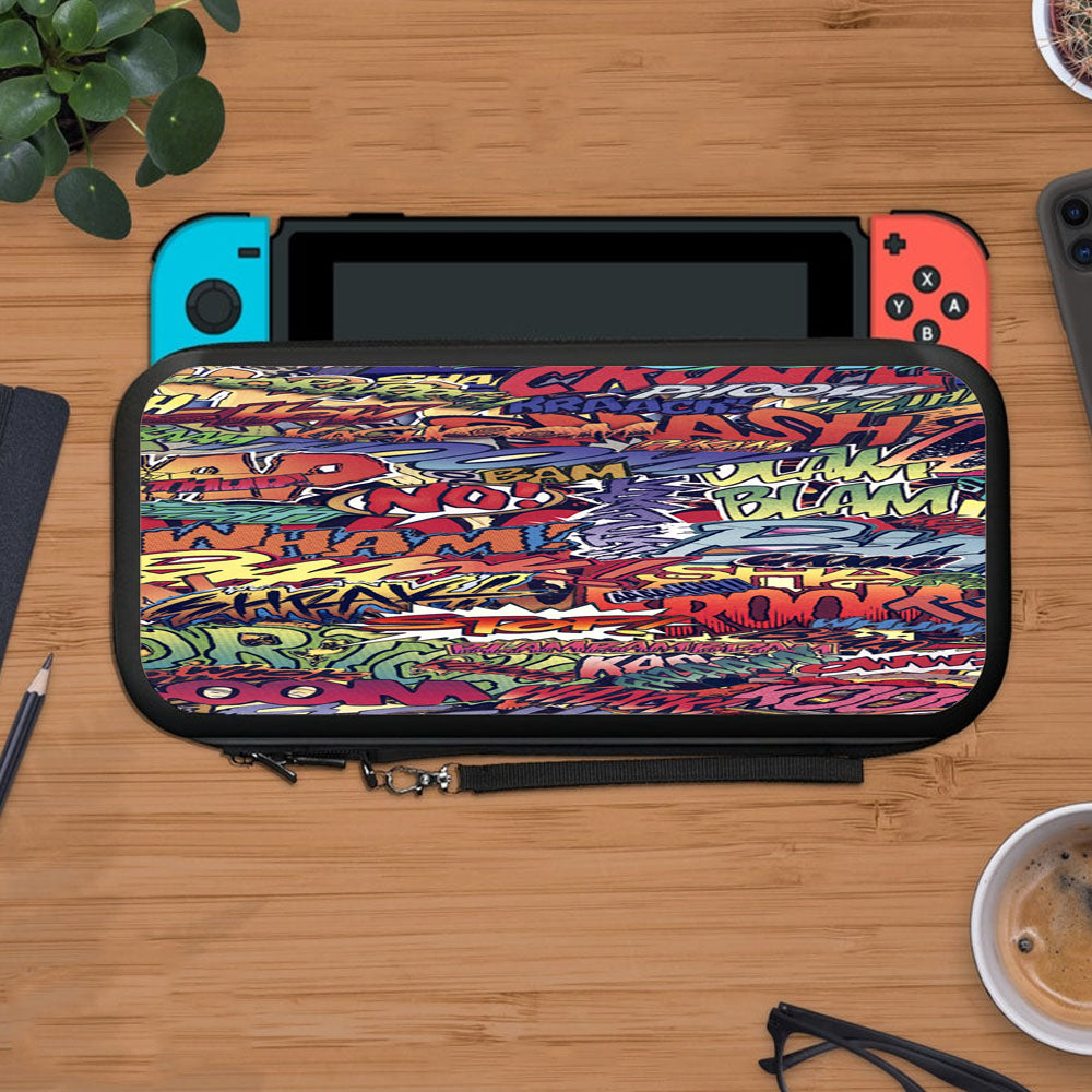 Action Packed Pow Comic Stickerbomb Protective Carry Switch Nintendo Switch 2 Case