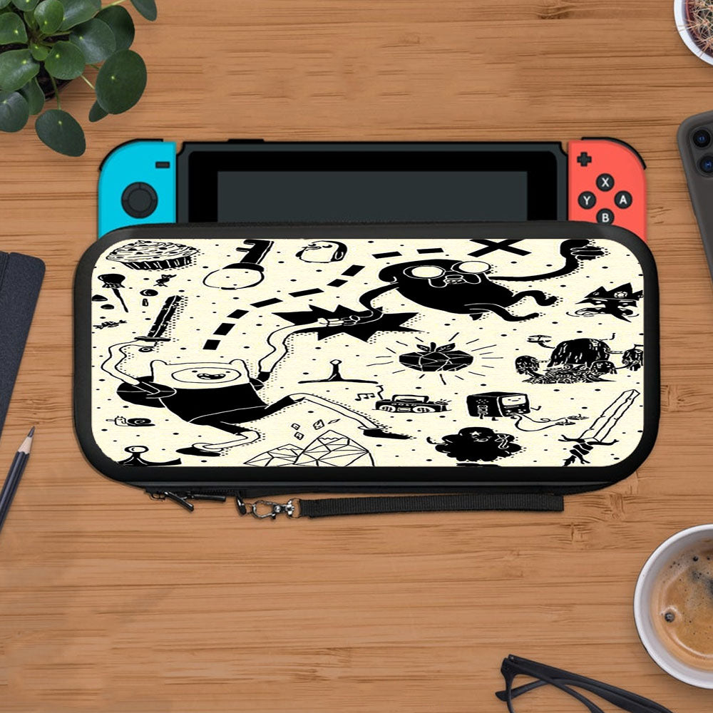 Adventure Time Doodle Bw Protective Carry Switch Nintendo Switch 2 Case