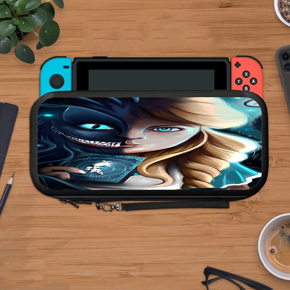 Alice And Cheshire Cat Art Protective Carry Switch Nintendo Switch 2 Case