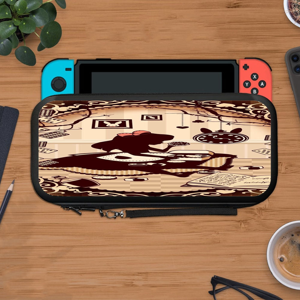 Alice In Wonderland Brown Silhouette Protective Carry Switch Nintendo Switch 2 Case
