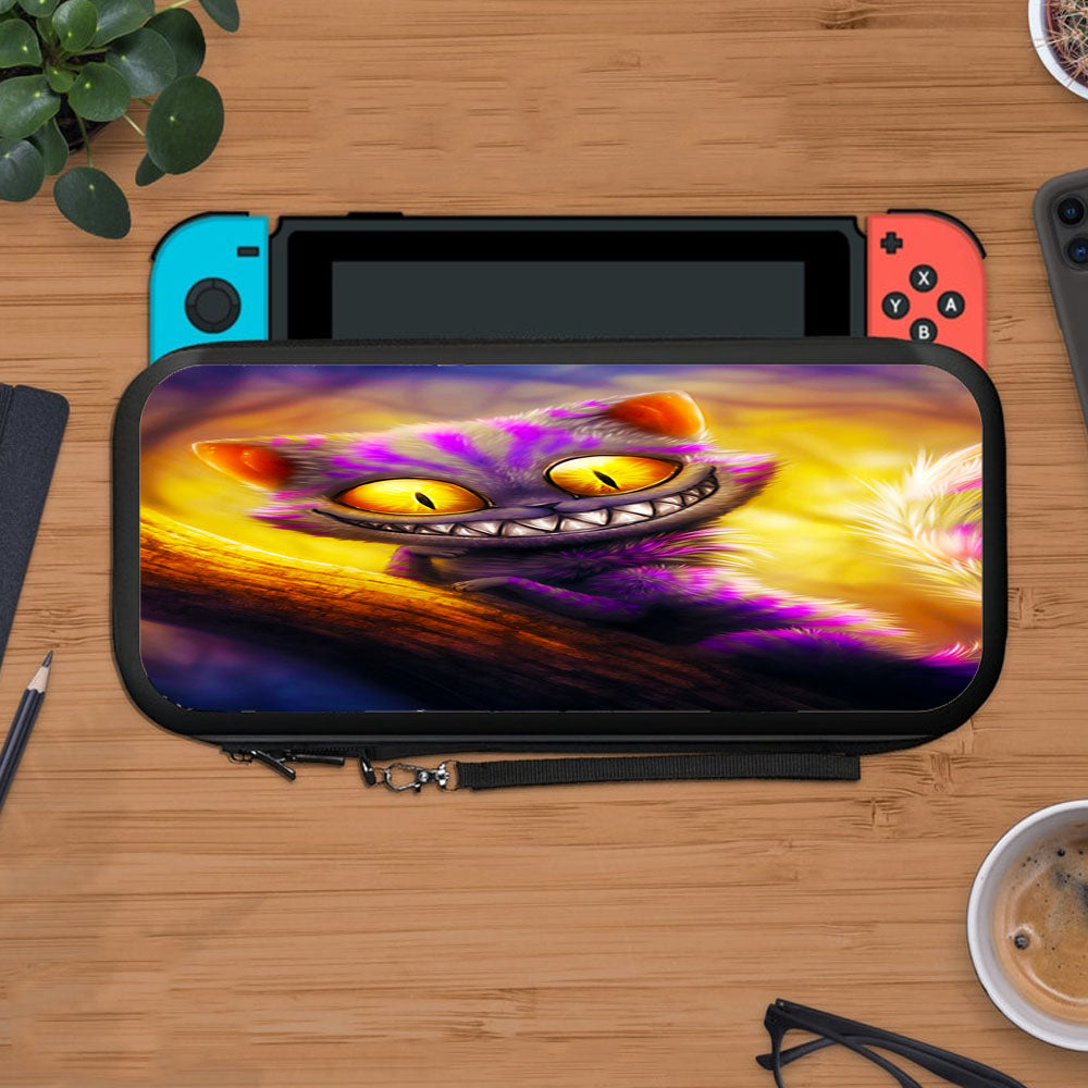 Alice In Wonderland Cheshire Cat Purple Protective Carry Switch Nintendo Switch 2 Case