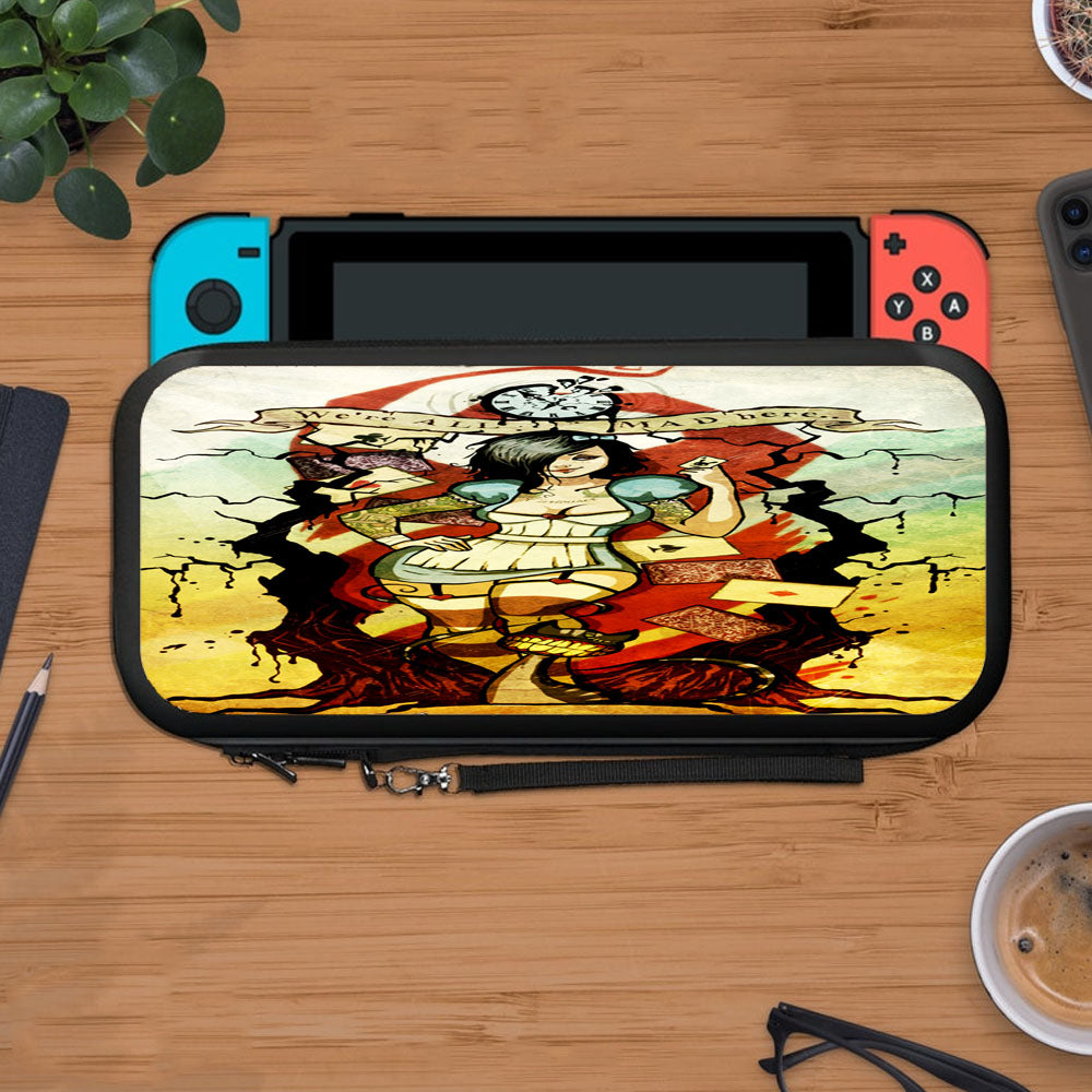 Alice In Wonderland Evil Playing Cards Protective Carry Switch Nintendo Switch 2 Case