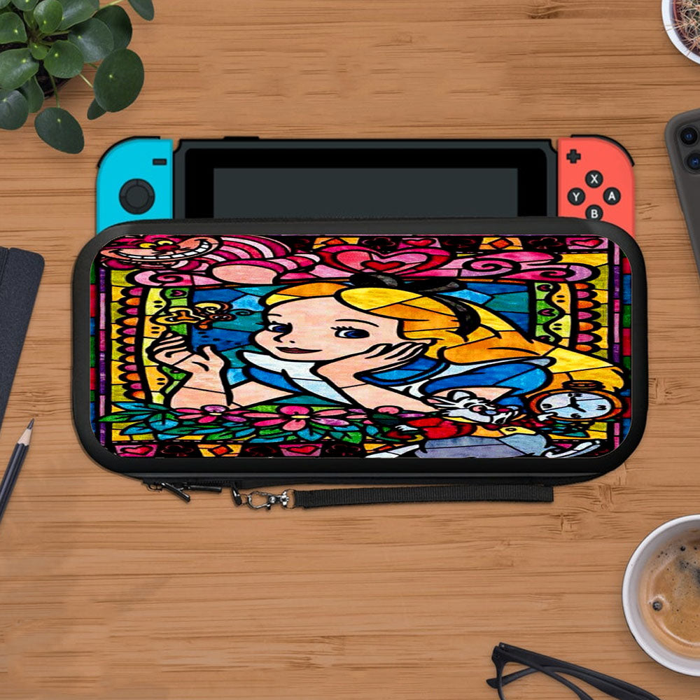 Alice In Wonderland Stained Glass Protective Carry Switch Nintendo Switch 2 Case
