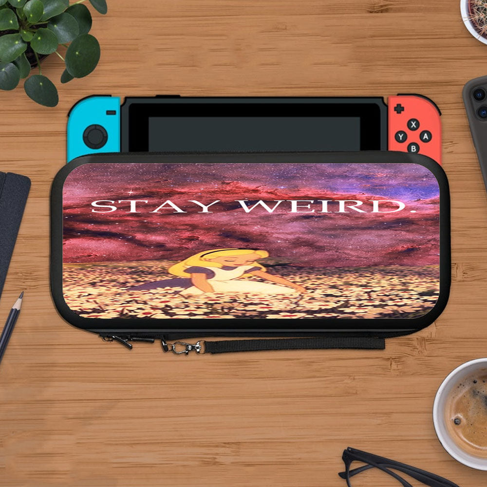 Alice In Wonderland Stay Weird Galaxy Protective Carry Switch Nintendo Switch 2 Case
