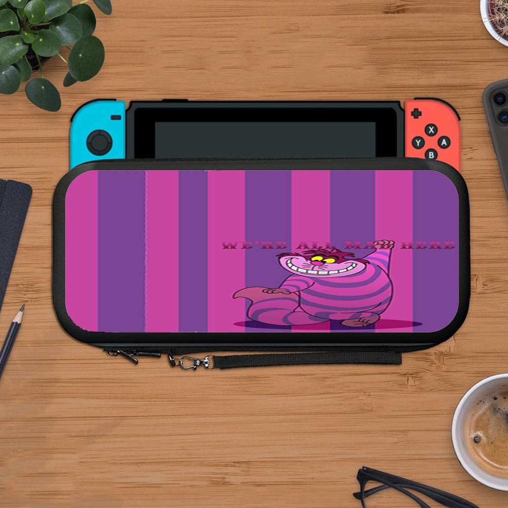 Alice Wonderland Cheshire Cat Quote Protective Carry Switch Nintendo Switch 2 Case