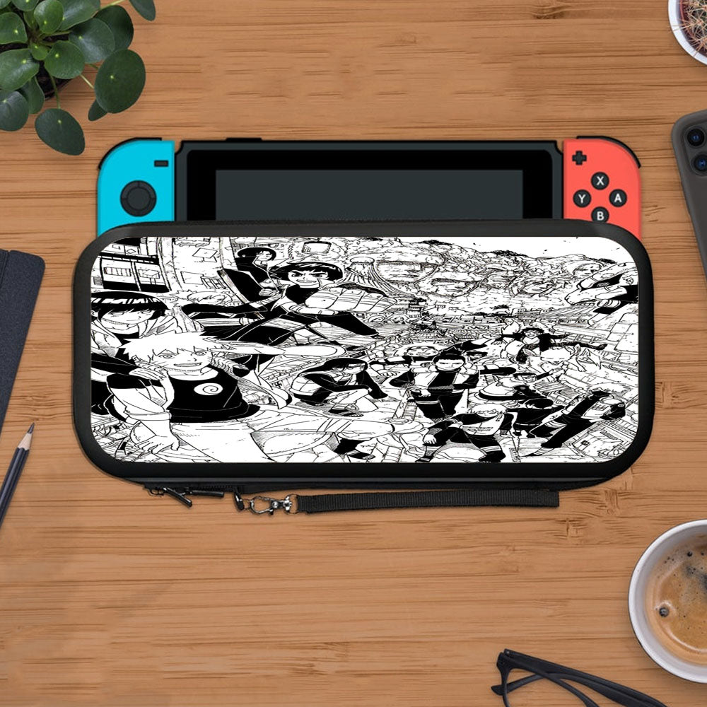 All Naruto Characters In Konoha Sketch Protective Carry Switch Nintendo Switch 2 Case