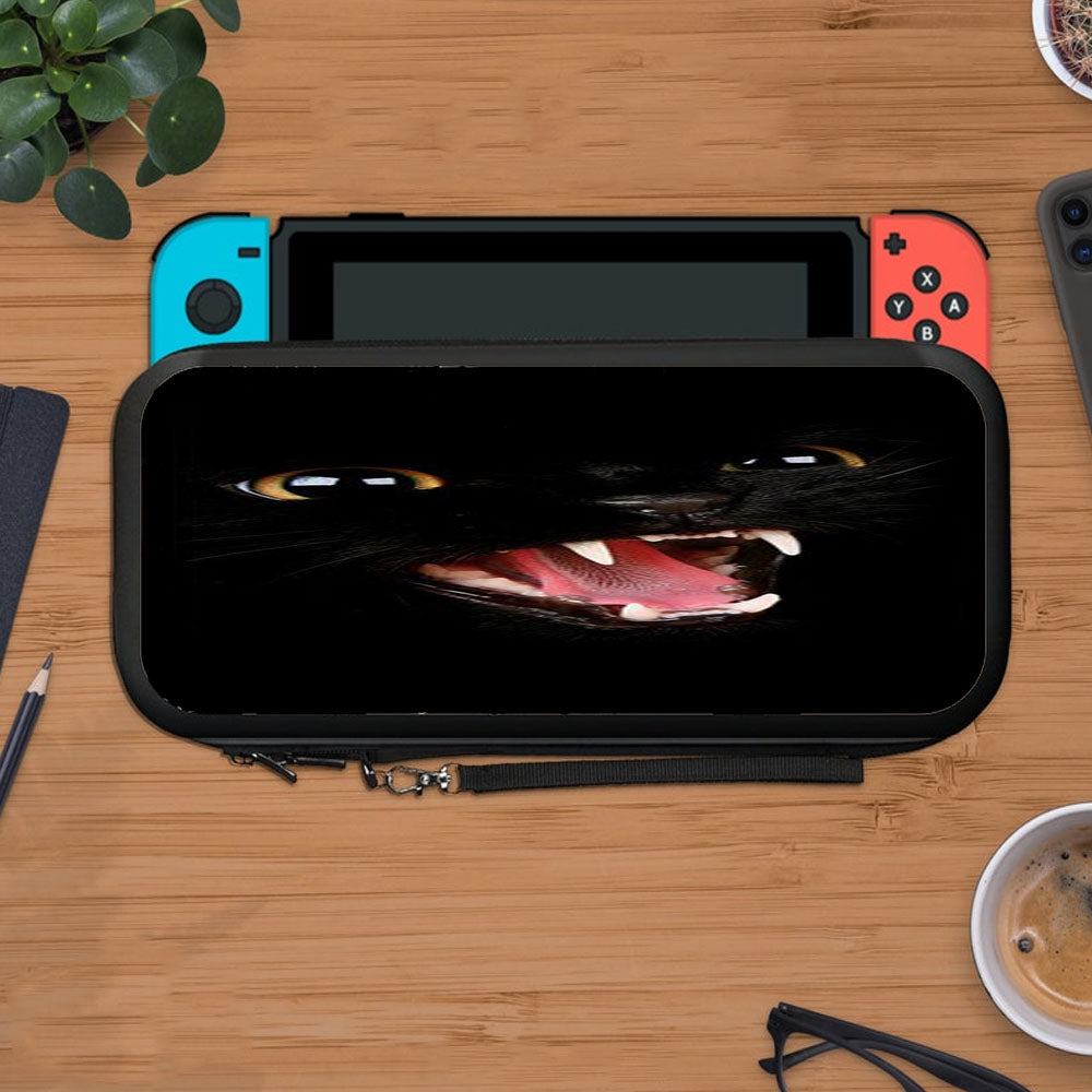 Angry Black Cat Protective Carry Switch Nintendo Switch 2 Case