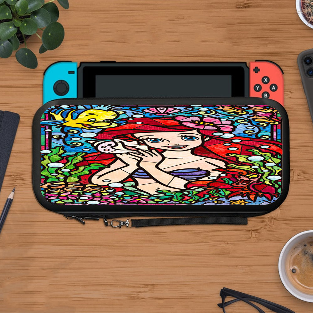 Ariel Little Mermaid Stained Glass Protective Carry Switch Nintendo Switch 2 Case