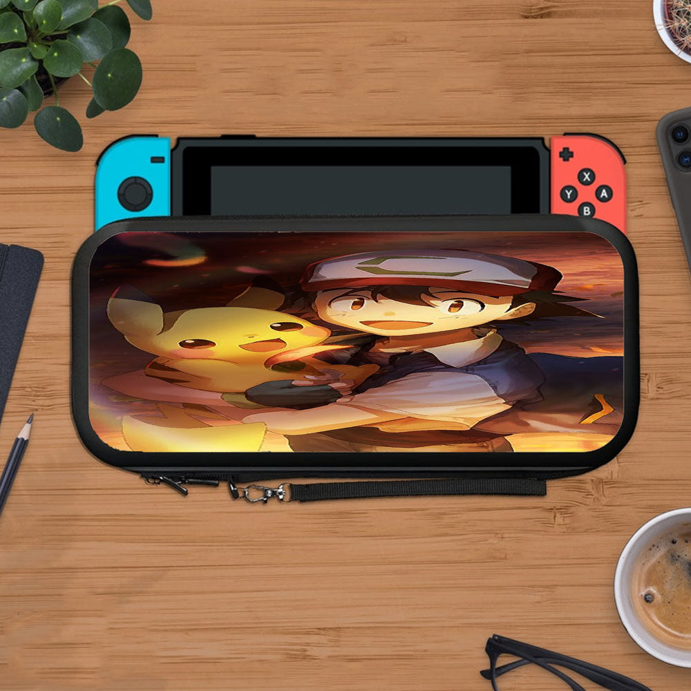 Ash Ketchum And Pikachu Illustration Protective Carry Switch Nintendo Switch 2 Case