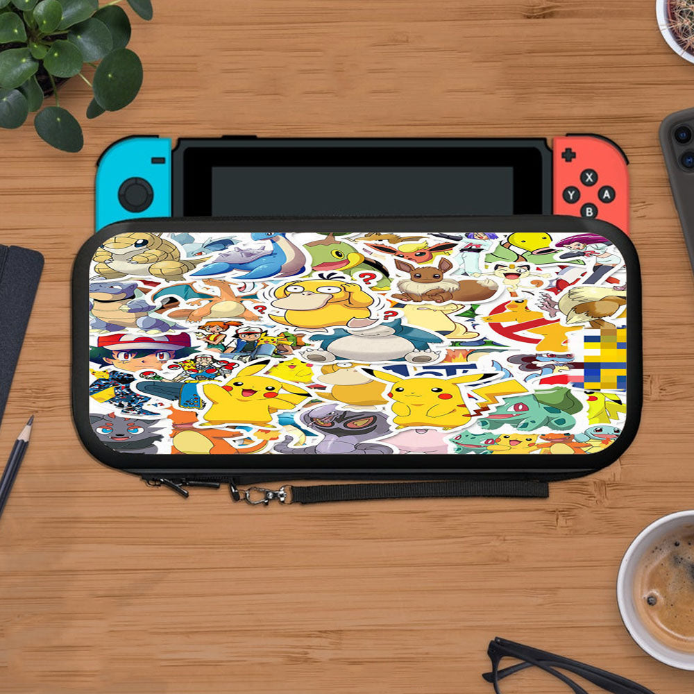 Ash R Team And Many Pokemon Sticker Protective Carry Switch Nintendo Switch 2 Case
