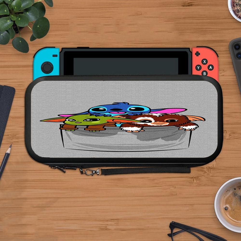 Baby Yoda And Friends In The Pocket Protective Carry Switch Nintendo Switch 2 Case