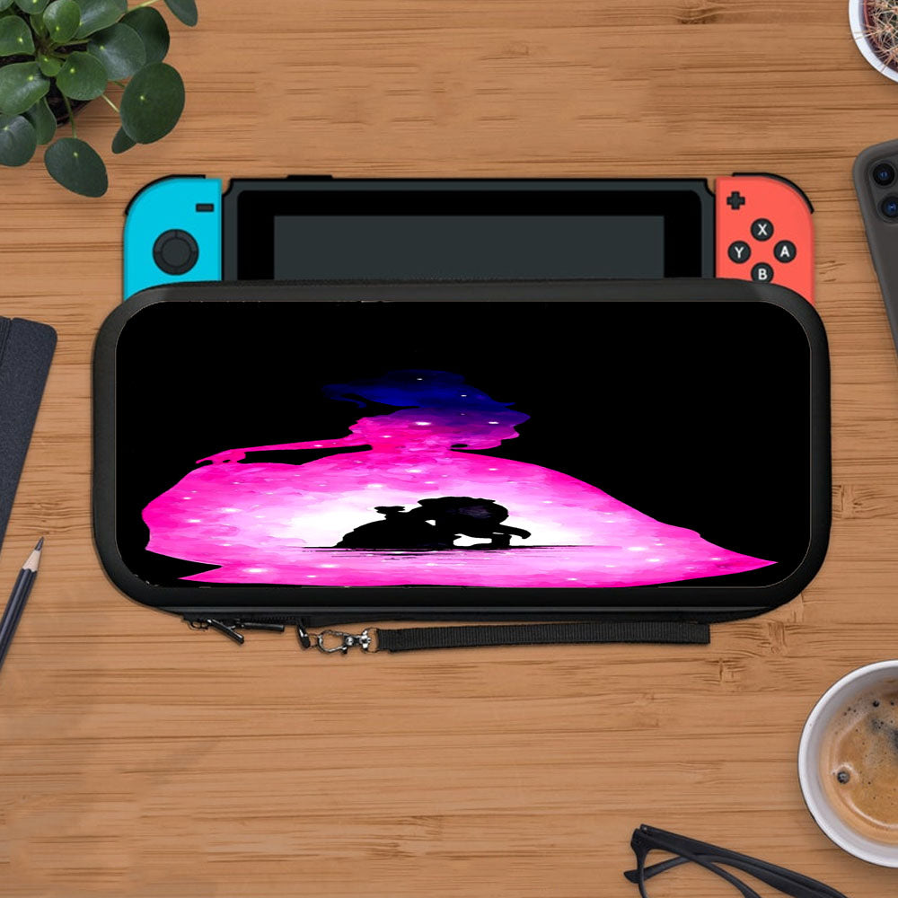 Beauty And The Beast Disney Watercolor Black Protective Carry Switch Nintendo Switch 2 Case