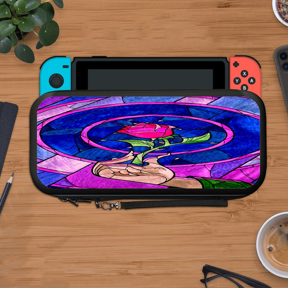 Beauty And The Beast Rose Stained Glass Protective Carry Switch Nintendo Switch 2 Case