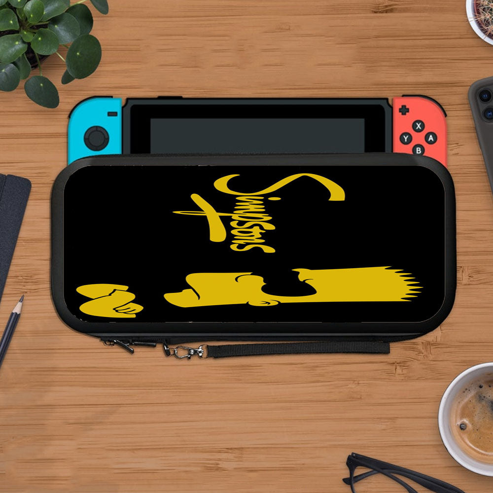 Black Yellow Bart Simpsons Protective Carry Switch Nintendo Switch 2 Case
