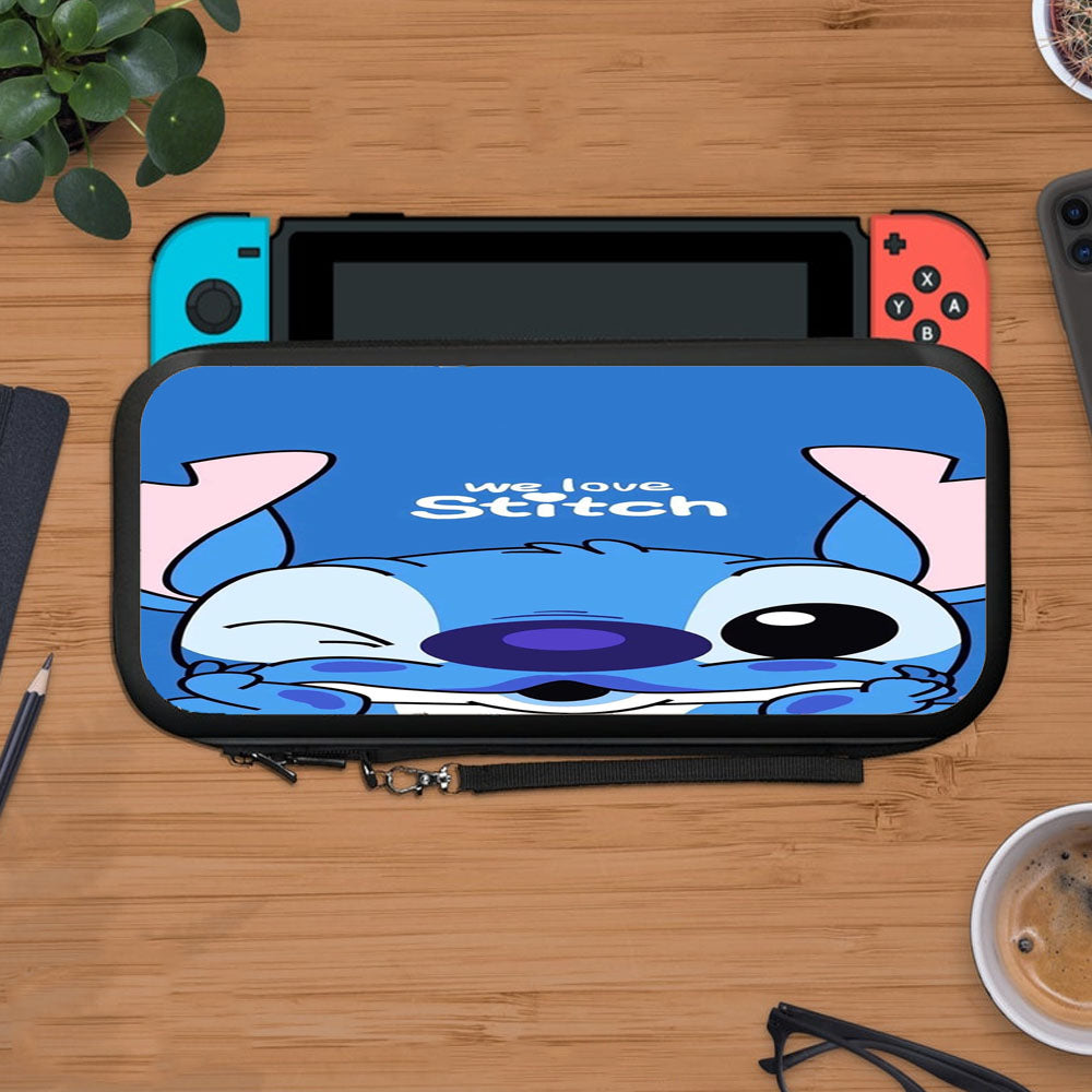 Blue We Love Stitch Protective Carry Switch Nintendo Switch 2 Case